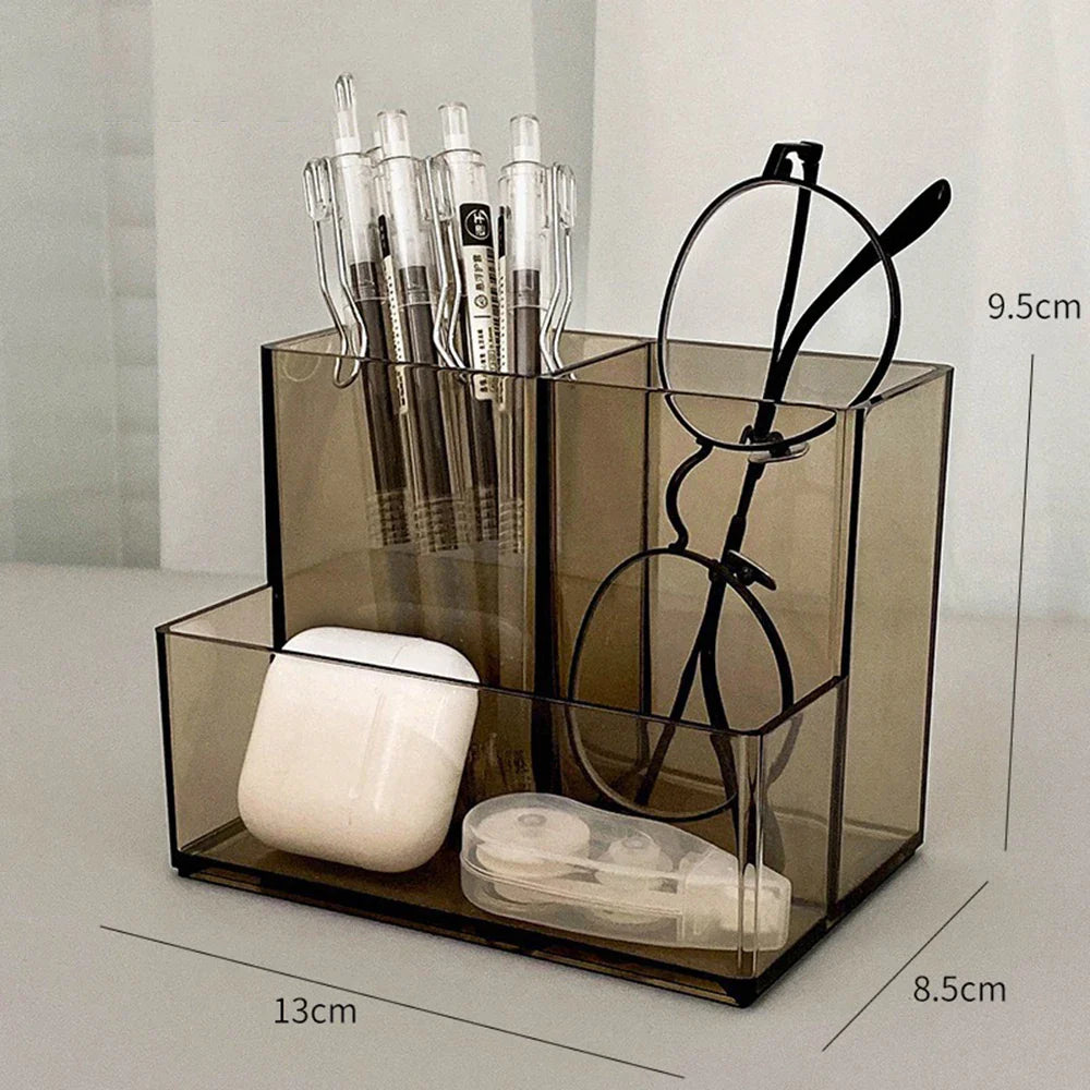 Gelaagde desk organizer met veel opbergmogelijkheden