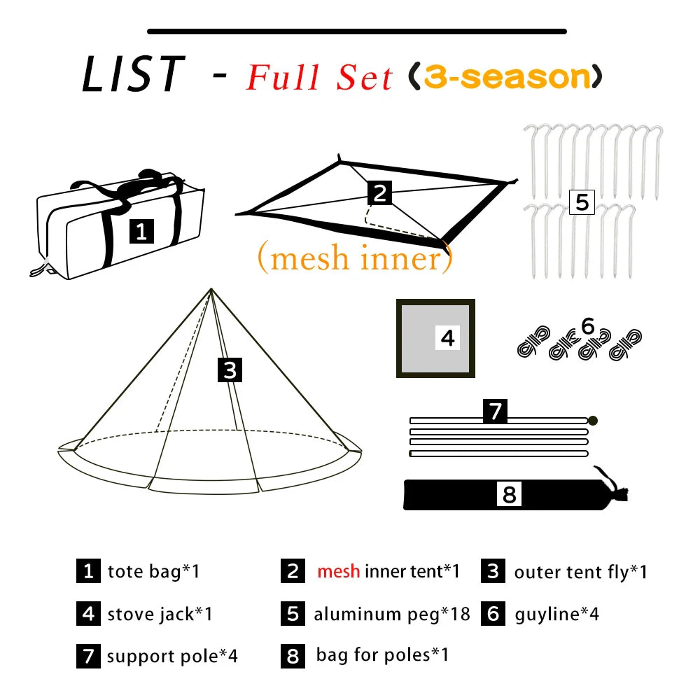Grote camping tent met aparte ingangen – Voor meer privacy