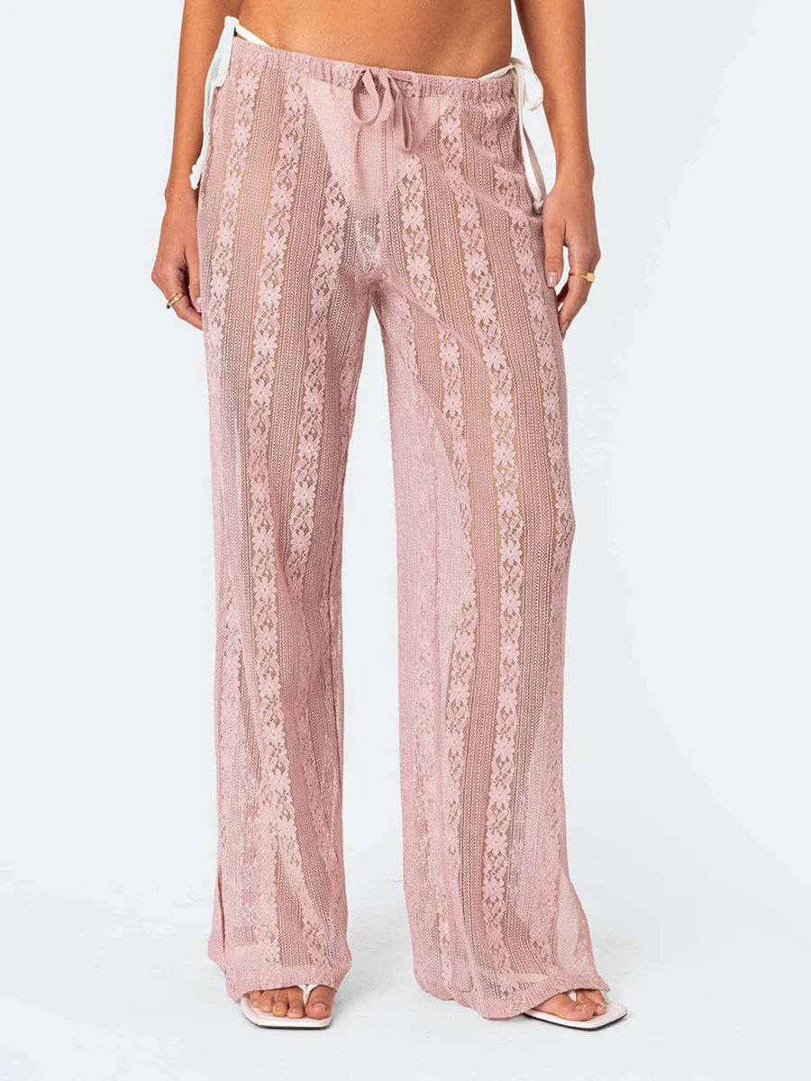 Linnen broek dames met print – Creatieve touch