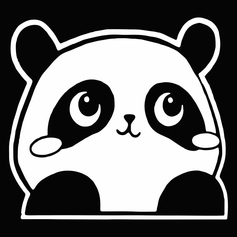 Auto stickers - Schattige Panda Set voor Unieke Autodecoratie