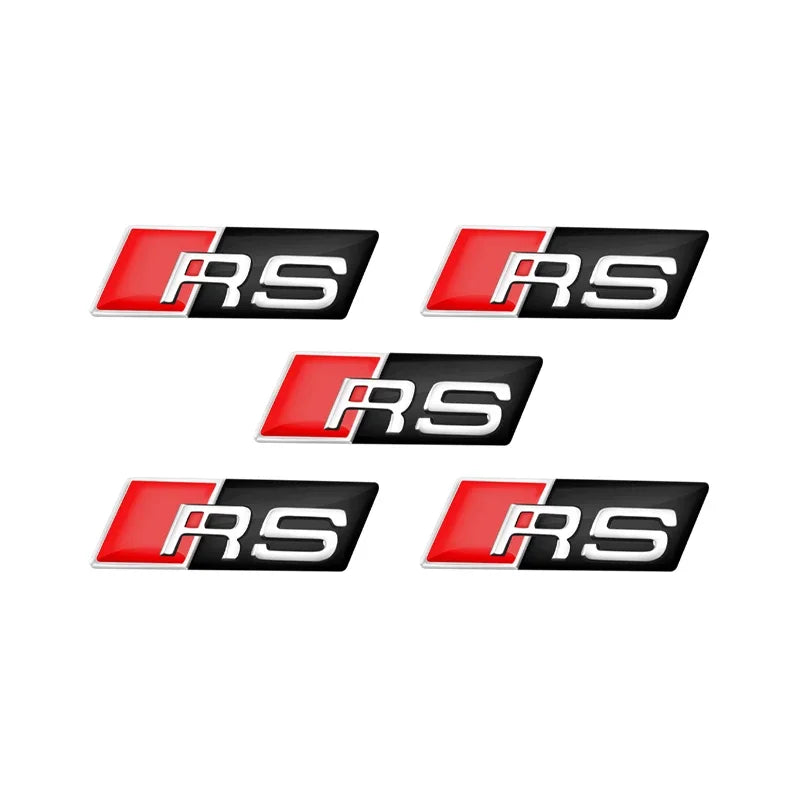 auto stickers - stijlvolle RS Line metal stickers voor sportieve uitstraling