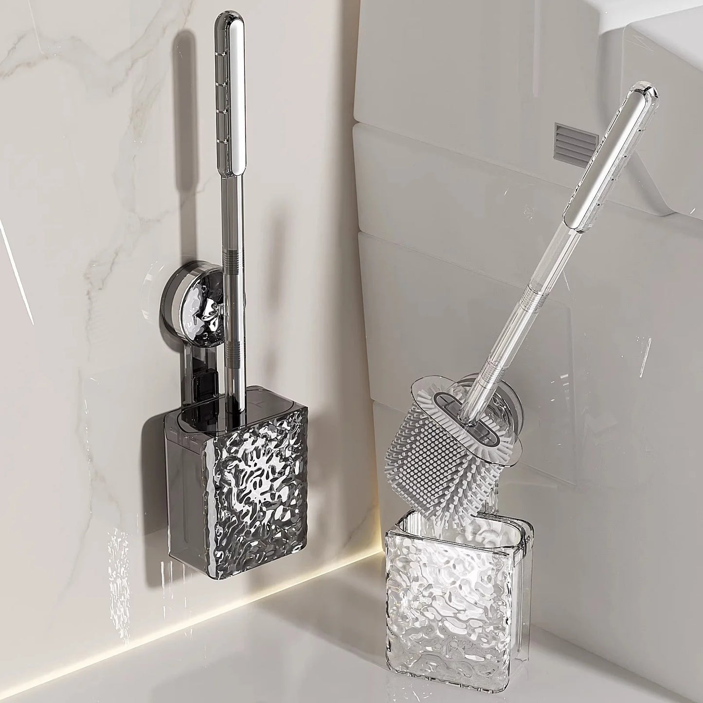 Toiletborstel met houder en deksel – Voor hygiëne en netheid