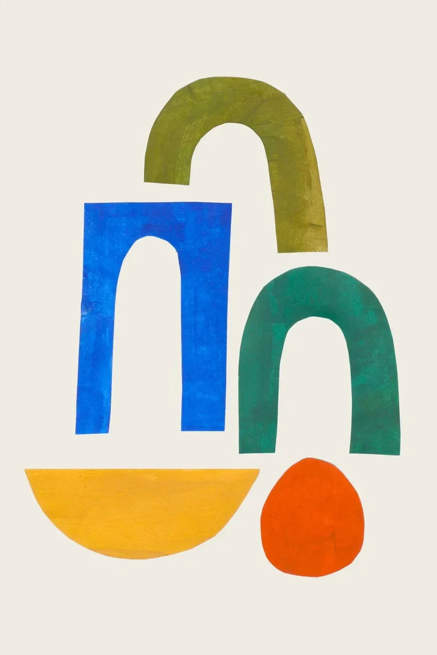 Poster in zachte pastelkleuren