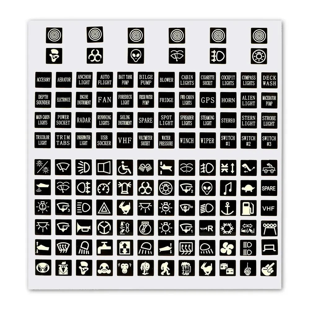 auto stickers - autostickers met gloeiende iconen voor nachtelijke zichtbaarheid