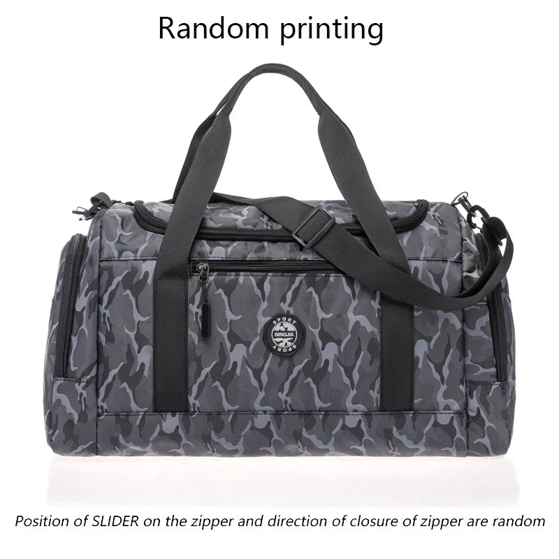 Stoffen draagtas met contrastprint