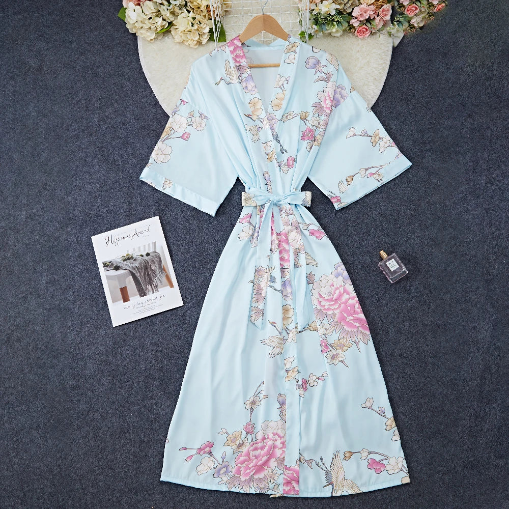 Katoenen ochtendjas dames met streepjes – Casual elegantie