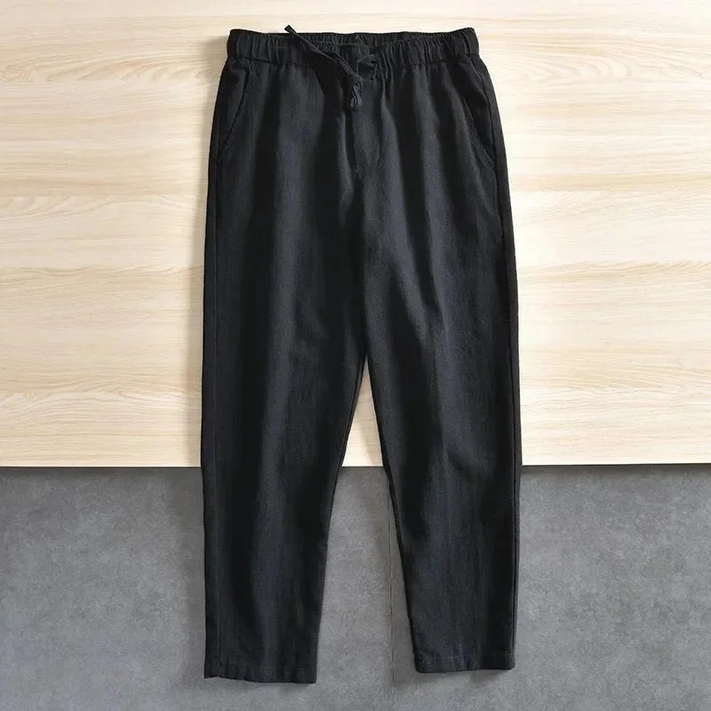Linnen broek heren in ton-sur-ton look – Minimalistisch chic