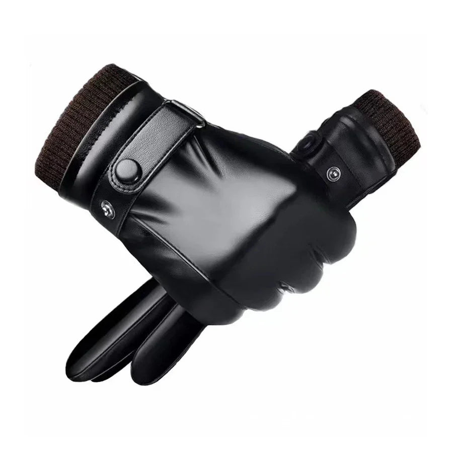 Modieuze leren handschoenen voor heren