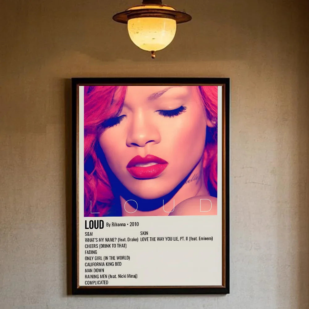 Wandposter met bloemen in vaas