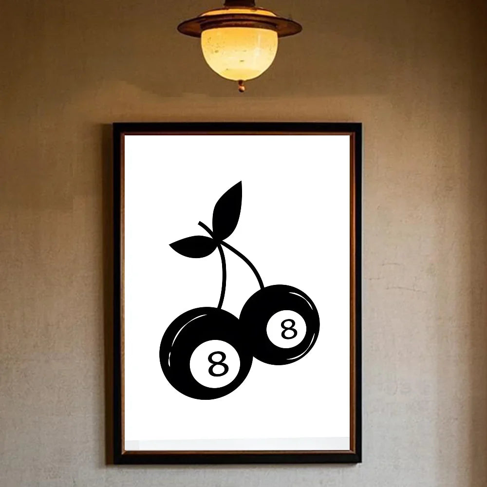 Posters in zwart houtframe ophangen