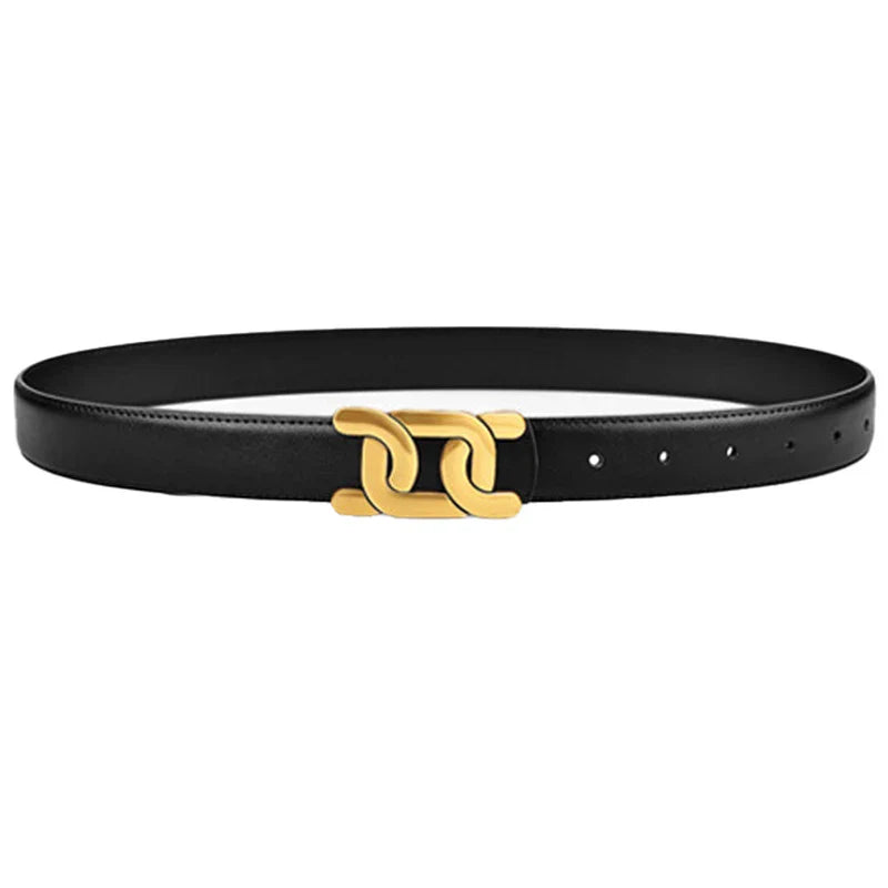 Riem in beige tint met houten gesp