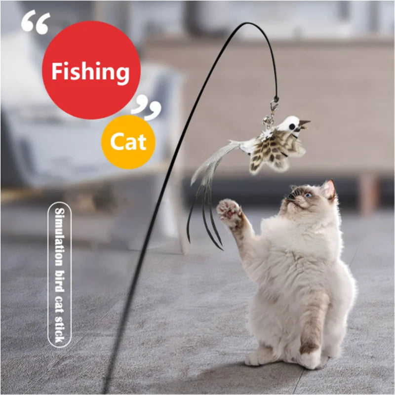 Kattenspeelgoed Action met koord en muis – Dubbele fun