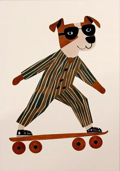 Poster met dieren in zachte kleuren