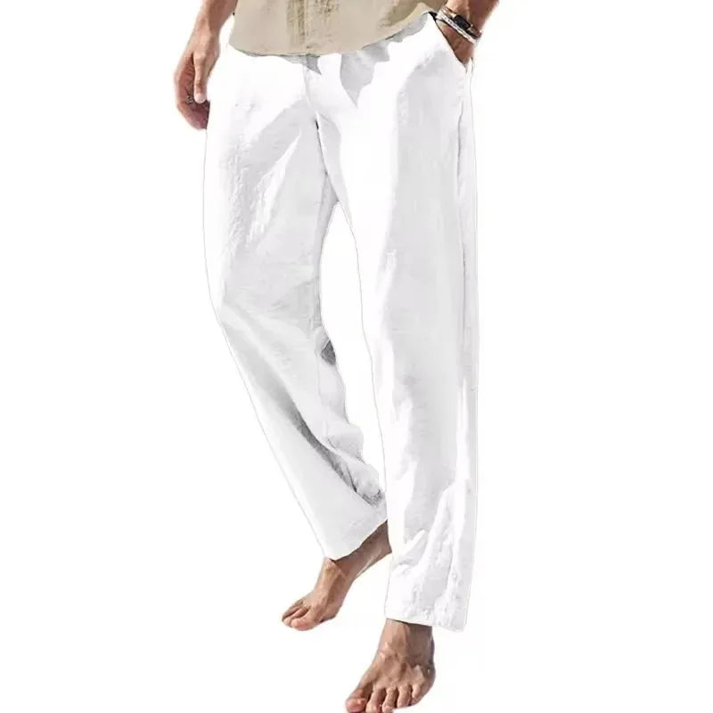 Linnen broek mannen met smalle pijpen β Modern model