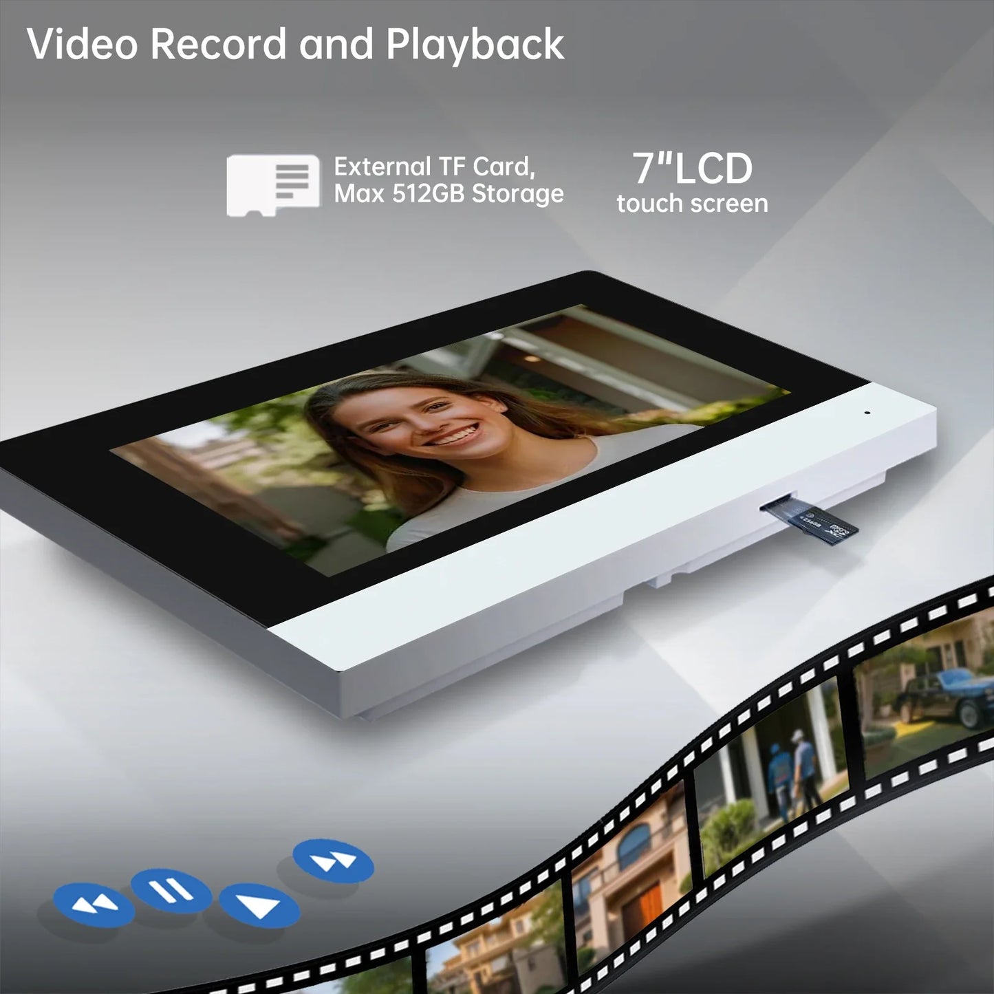 Draadloze deurbel met realtime video op mobiel