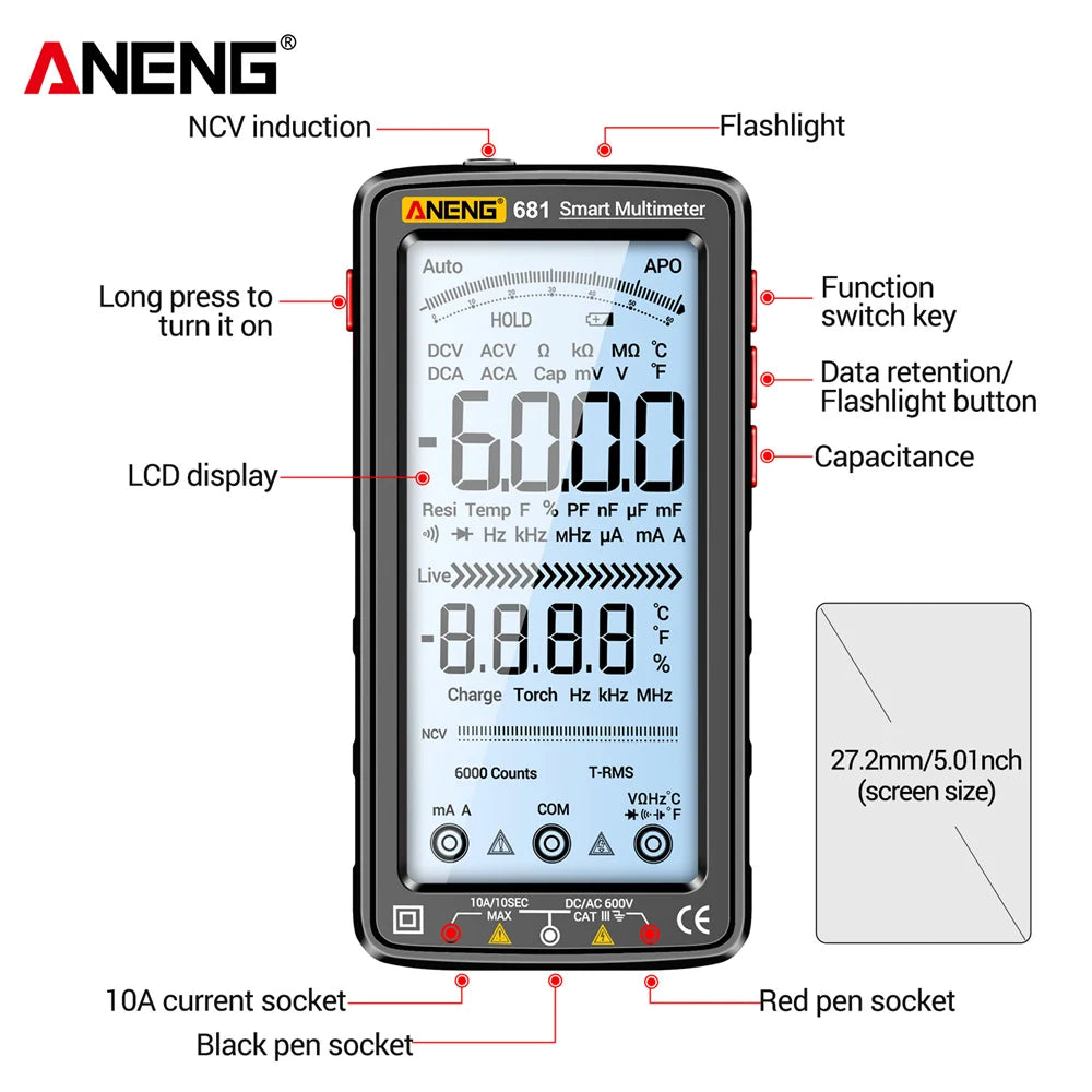 Multimeter geschikt voor elektronica reparatie