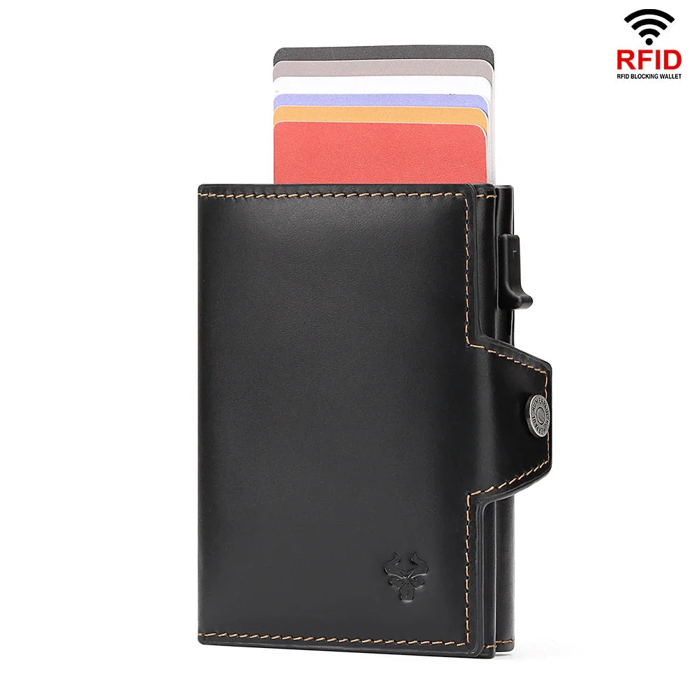 Klein herenportemonneetje van echt leer – Perfect voor minimalisten