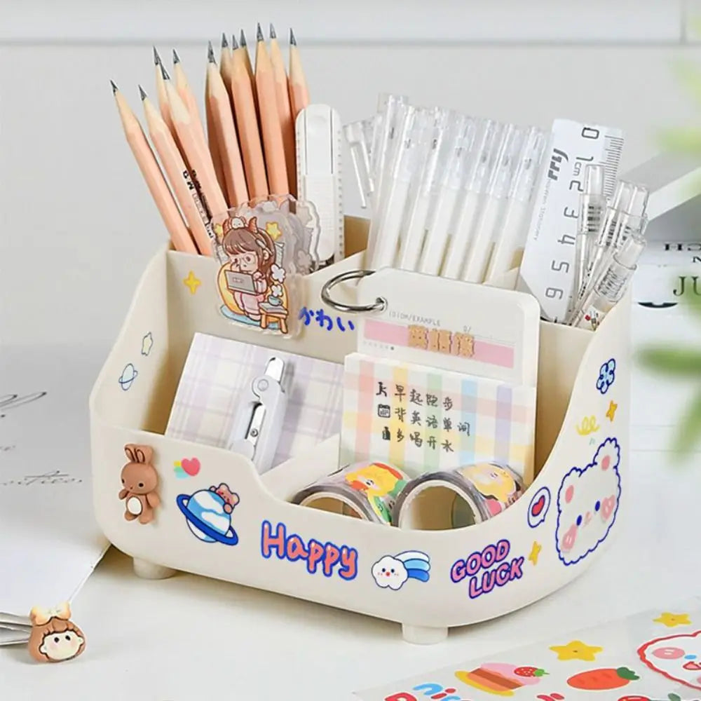 Transparante desk organization box met deksel