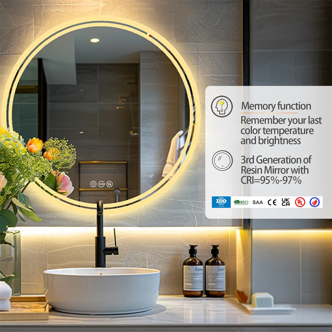Moderne badkamer spiegel met verlichting – Strak en functioneel