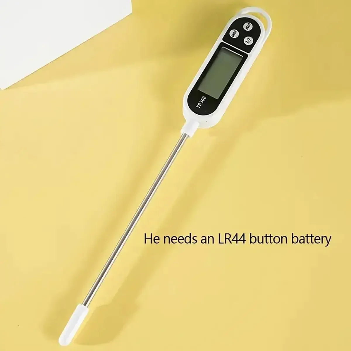 Barbecue thermometer met anti-slip grip