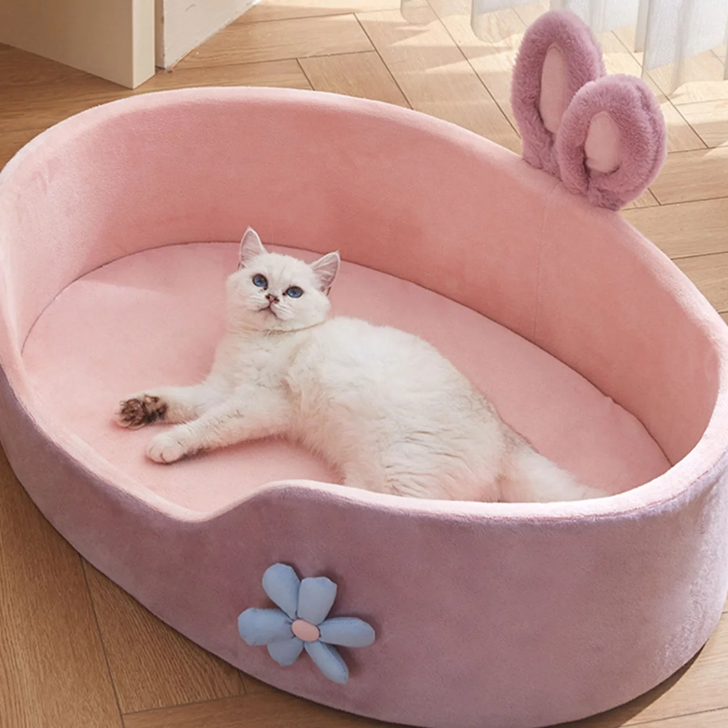 Hondenmand groot - Pluche roze oase voor comfortabel slapen