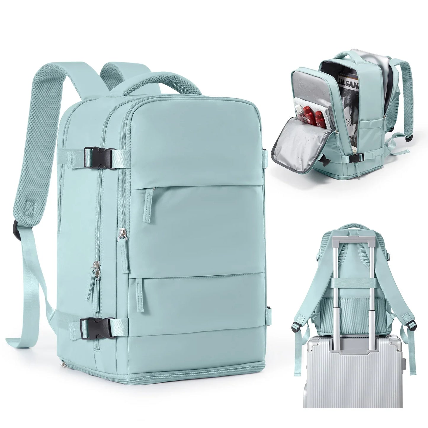 Handbagage rugzak met ritsbeveiliging