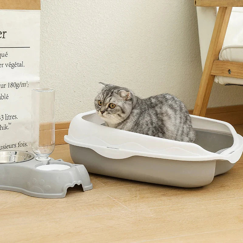 Mooie kattenbak met gouden accenten – Voor luxe uitstraling