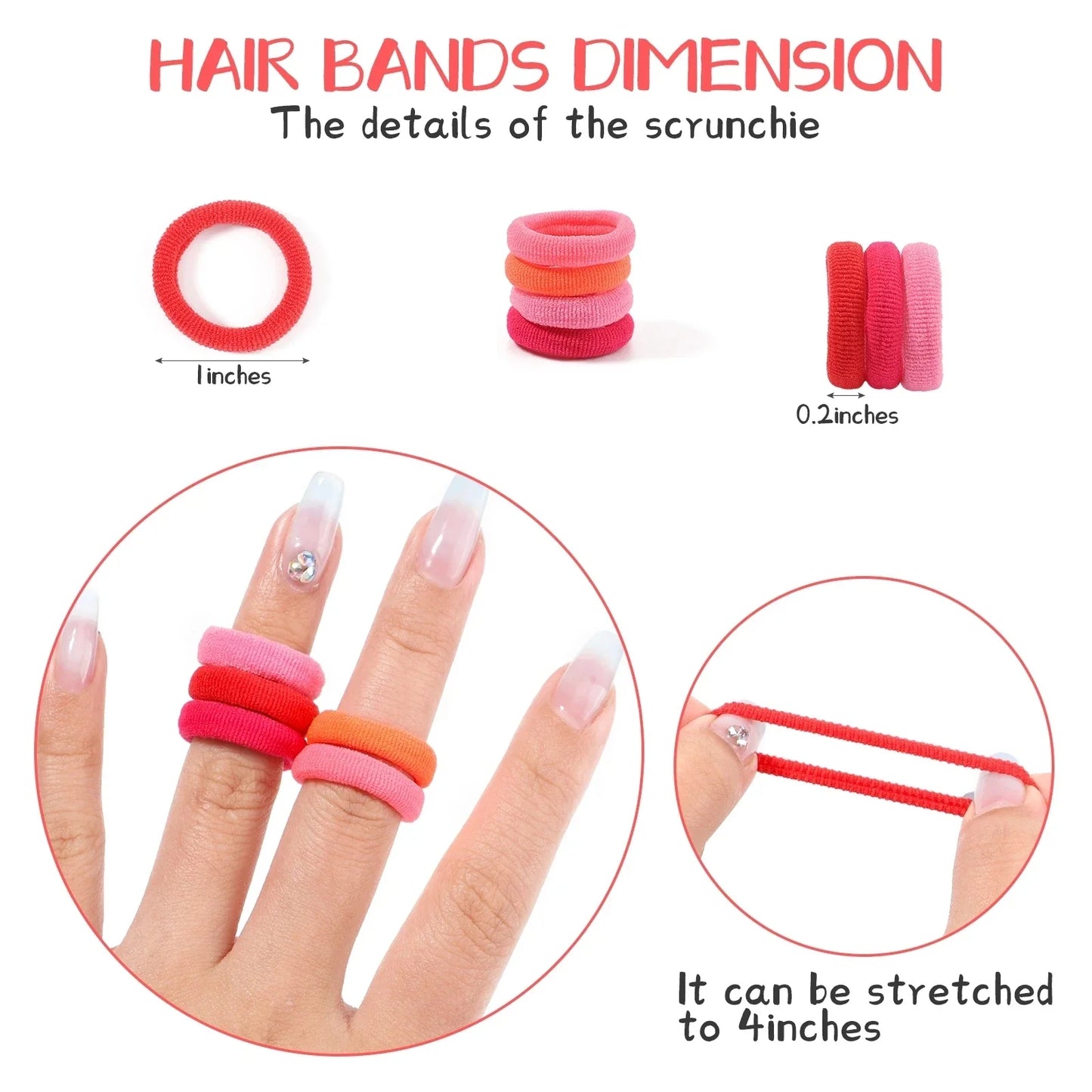 Set haar accessoires met pastel scrunchies
