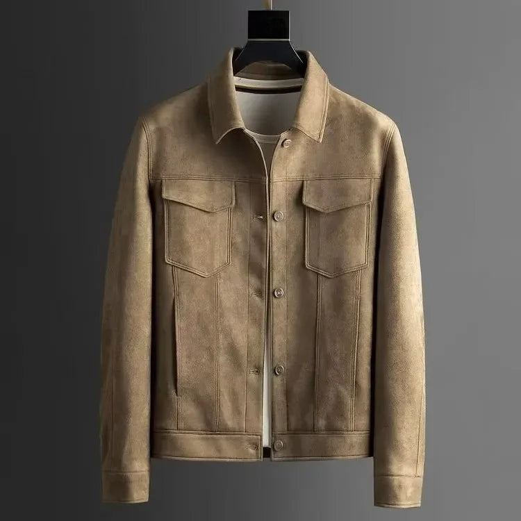 Leren jas heren met afneembare capuchon – Twee looks in één