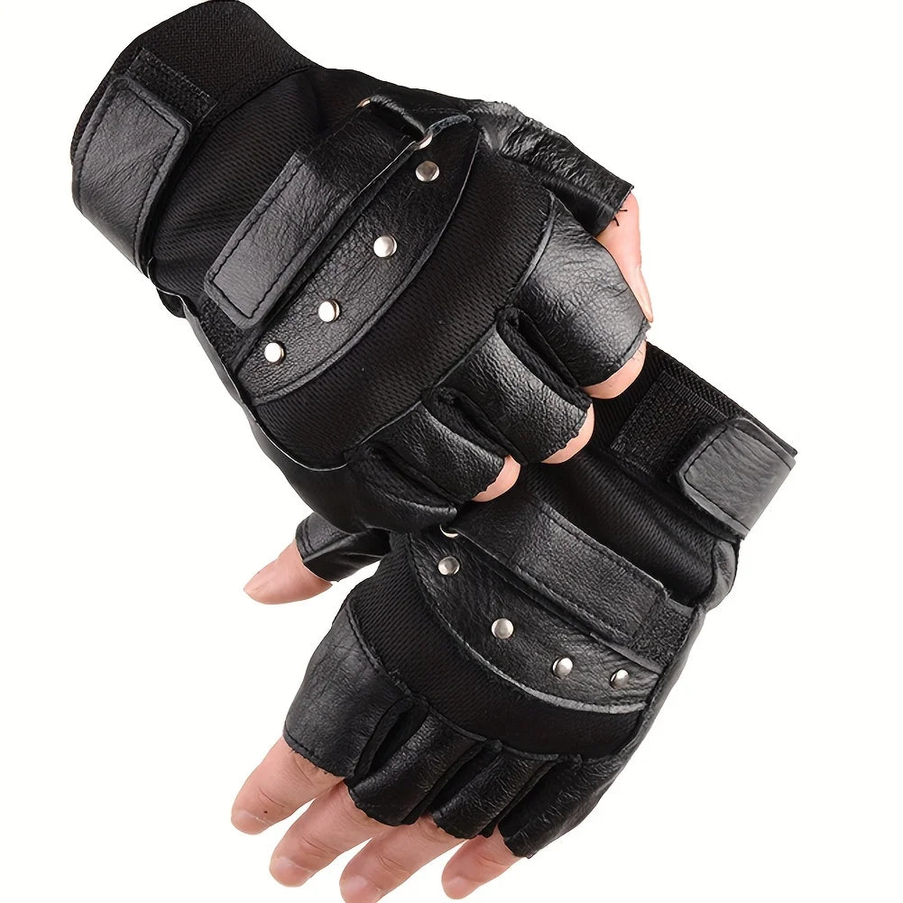 Heren handschoenen van leer met moderne details
