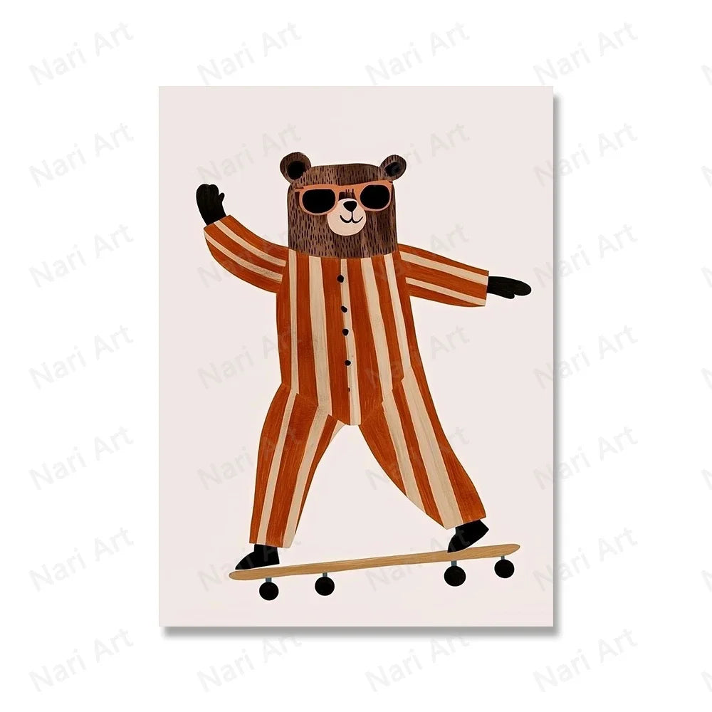 Dierenposter met realistische details