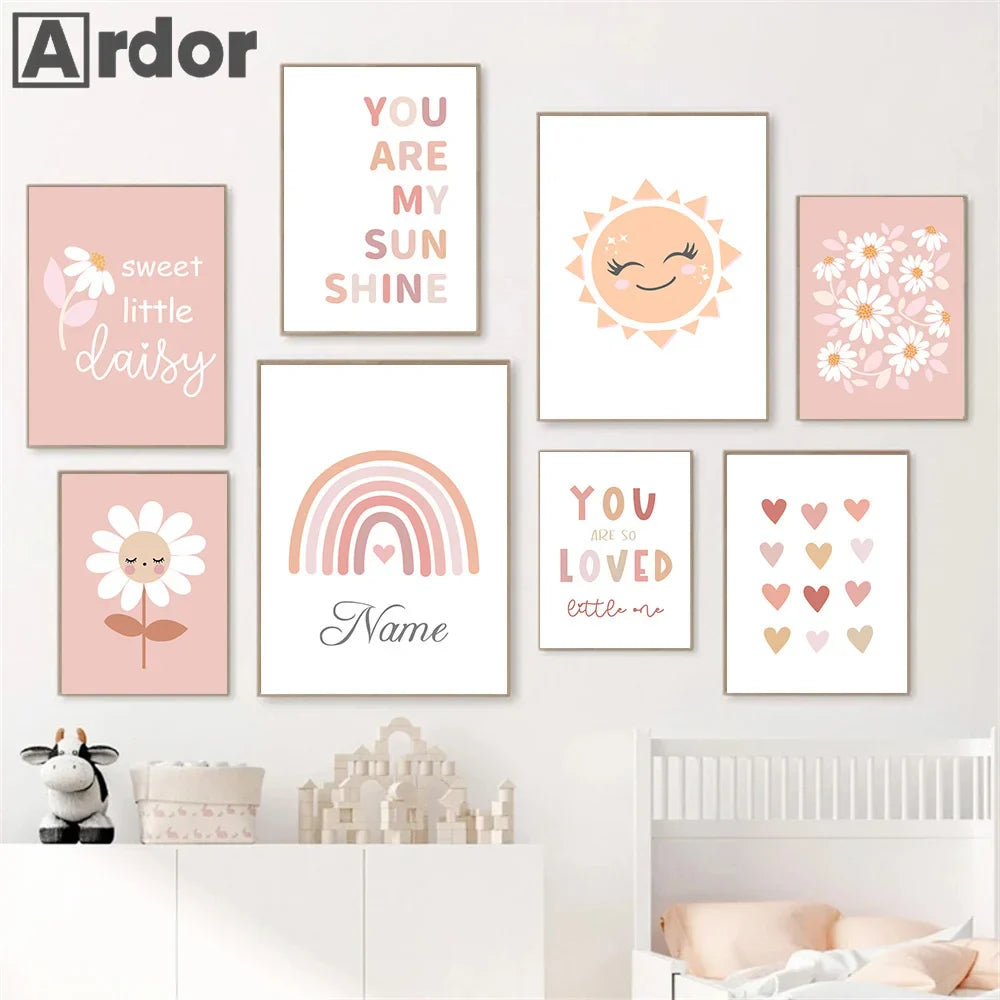 Set posters in botanische stijl