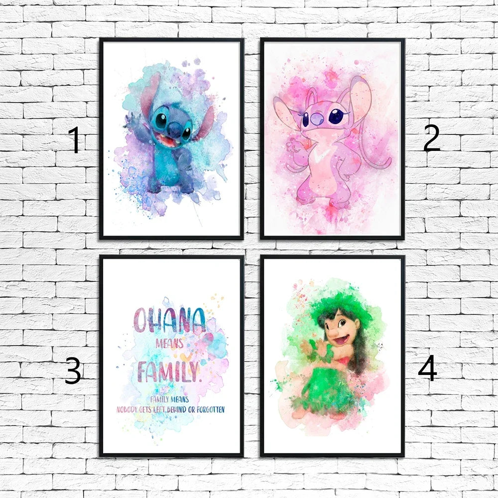 Wandposter met bloemen in vaas