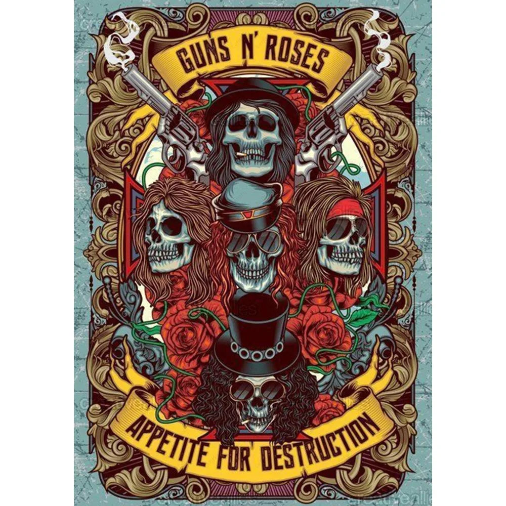 Vintage posters met textiellook