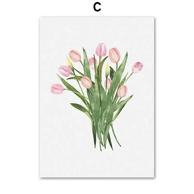 Abstracte poster met penseelstreken