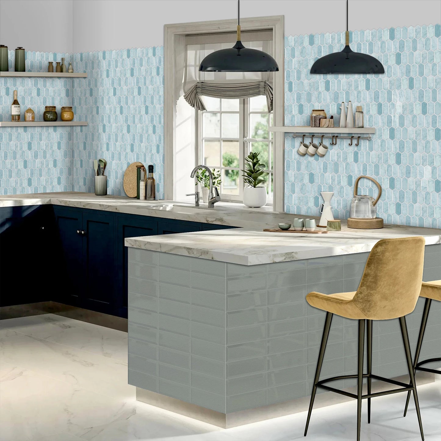 Hexagon mozaiek keukenwand – Uniek en trendy