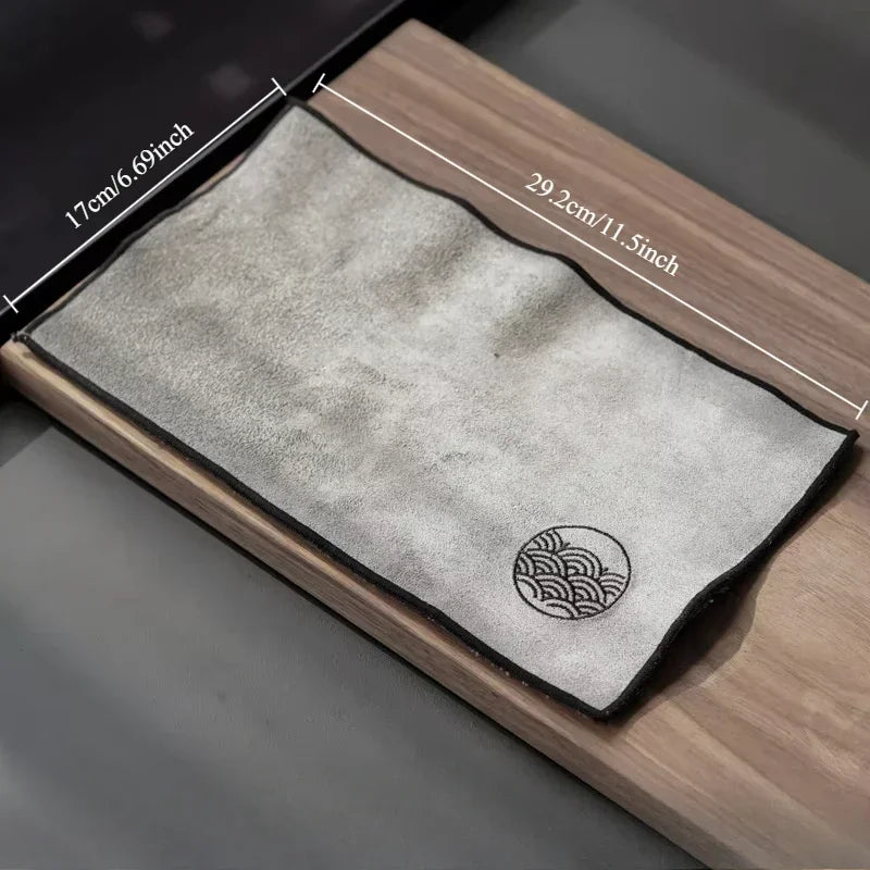 Bamboe theelade met vakjes voor accessoires