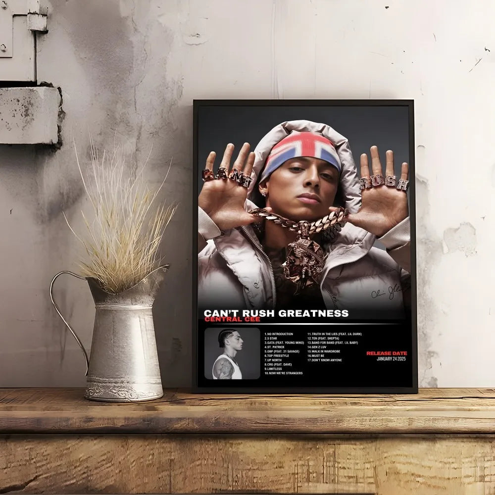 Poster met lijnen en vlakken in modern design