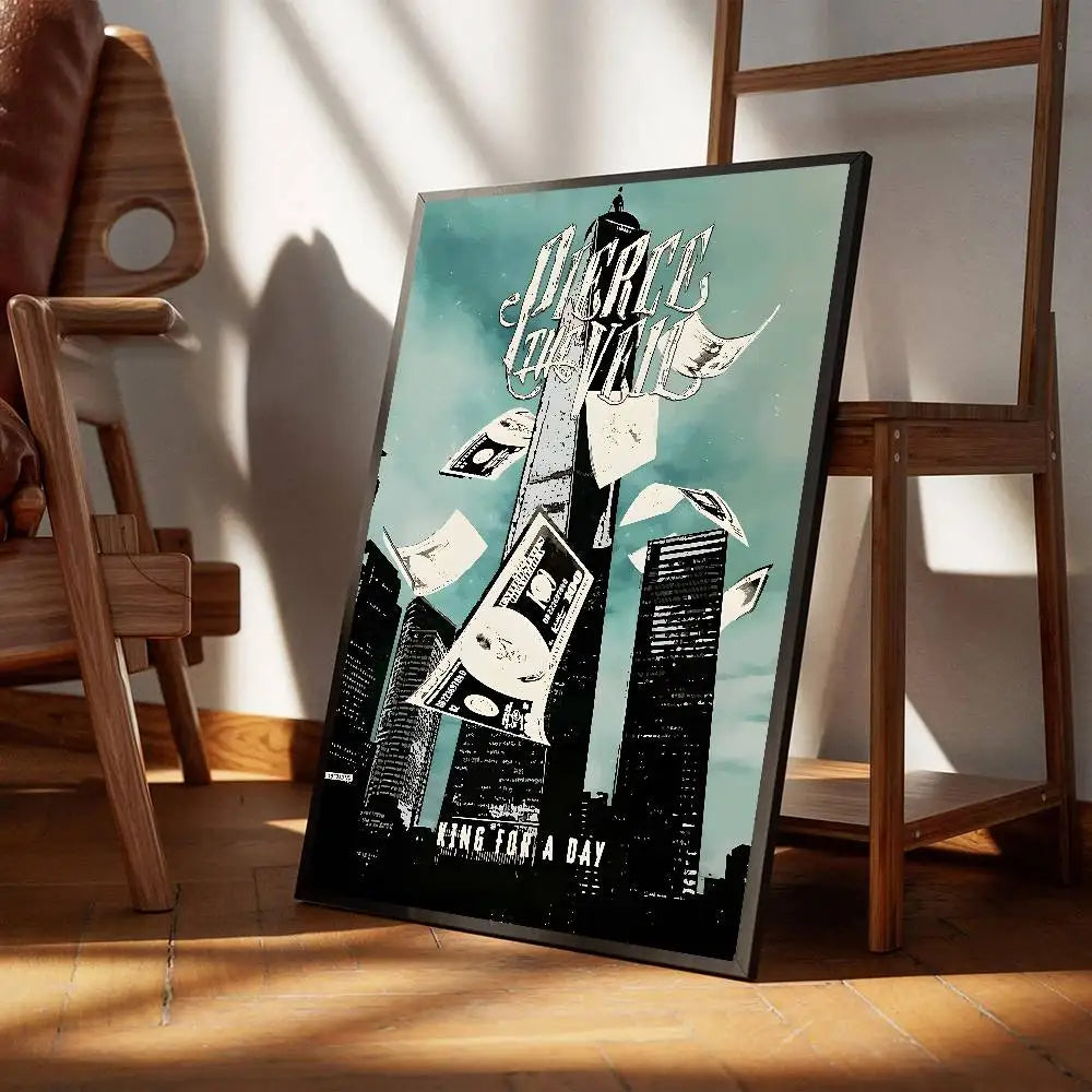 Stadsposter met skyline design