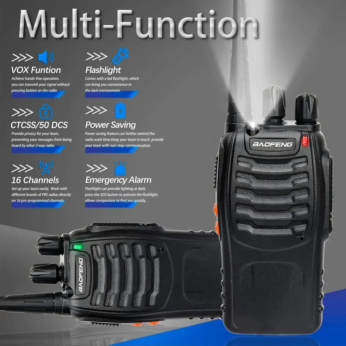 Alecto walkie talkie met headsetoptie