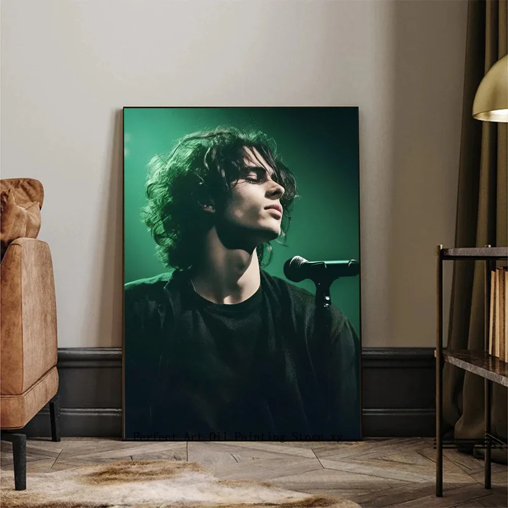 Wandposter met bloemen in vaas