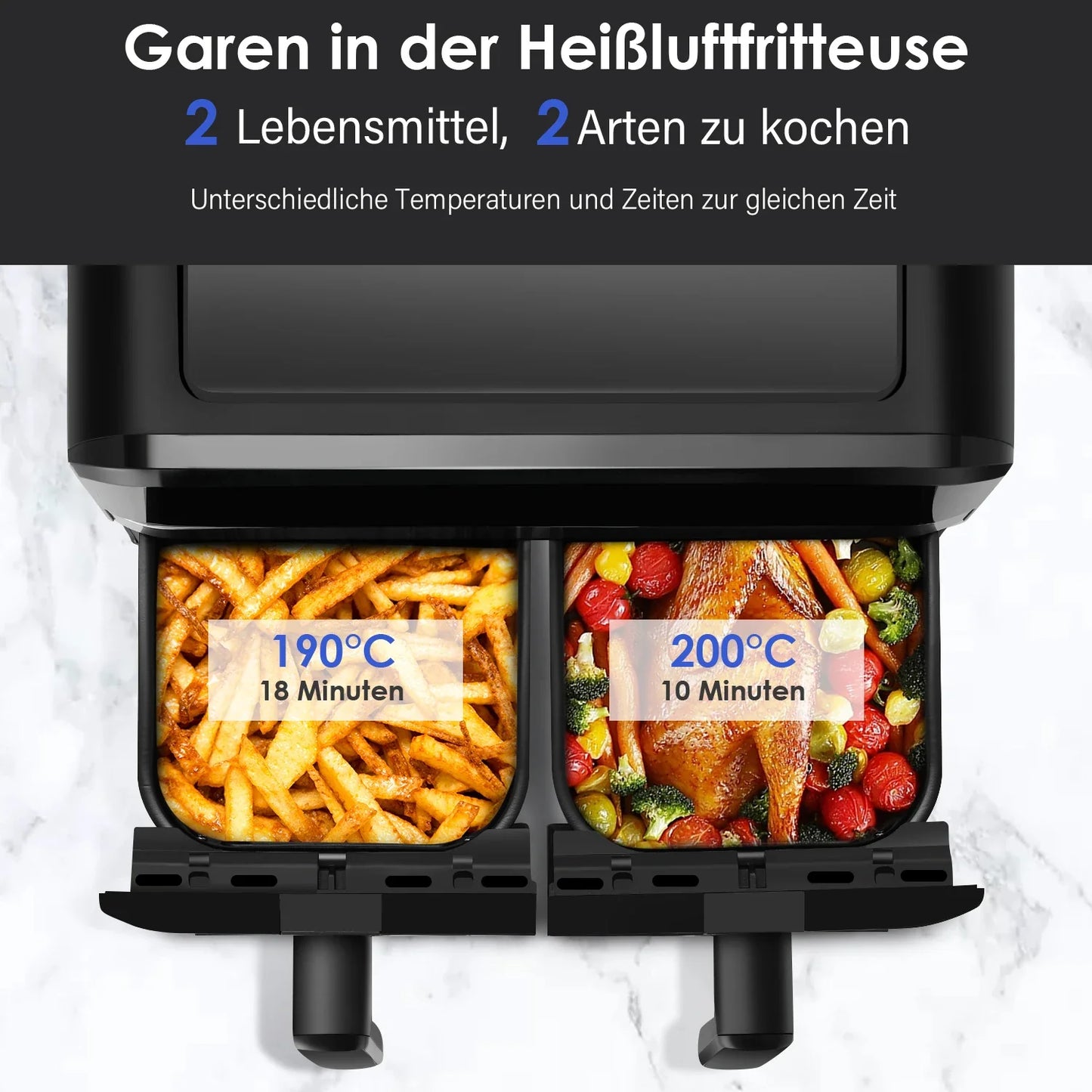 Airfryer XXL met accessoireset – Grillen, bakken en braden