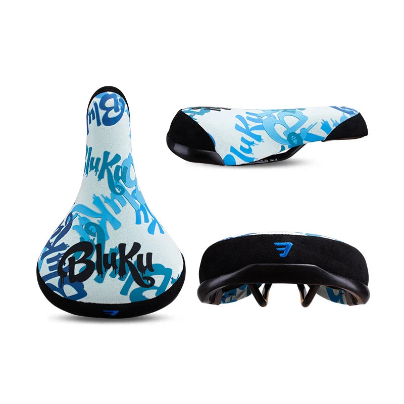 Fietszadel met drukverlichtingstechniek