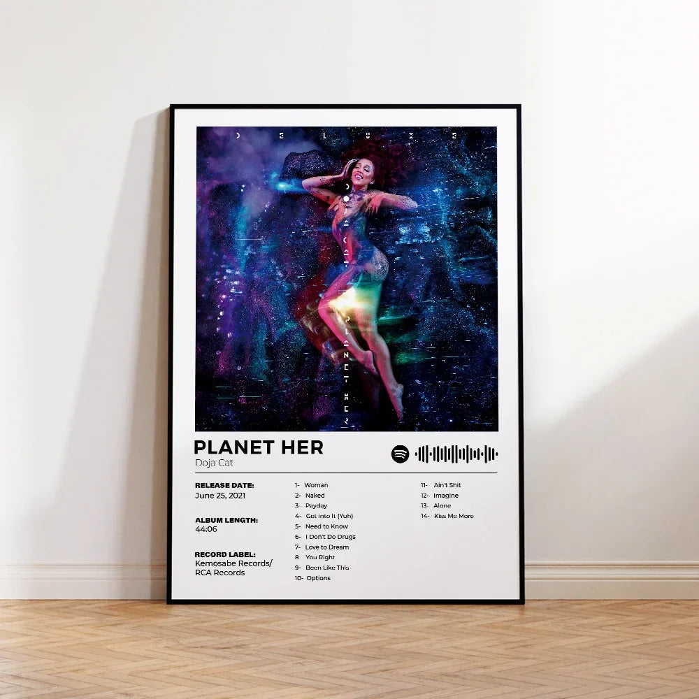 Poster met illustratie van koffie of wijn