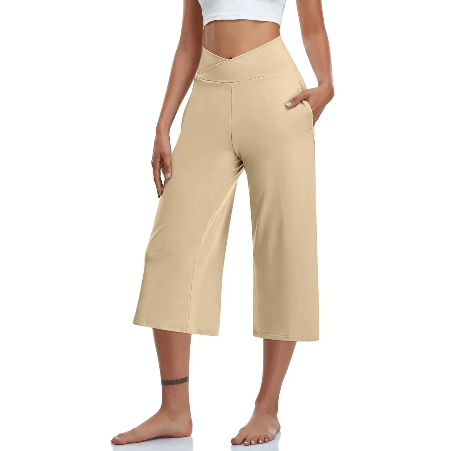 H&M linnen broek dames in zachtroze – Zomers en fris