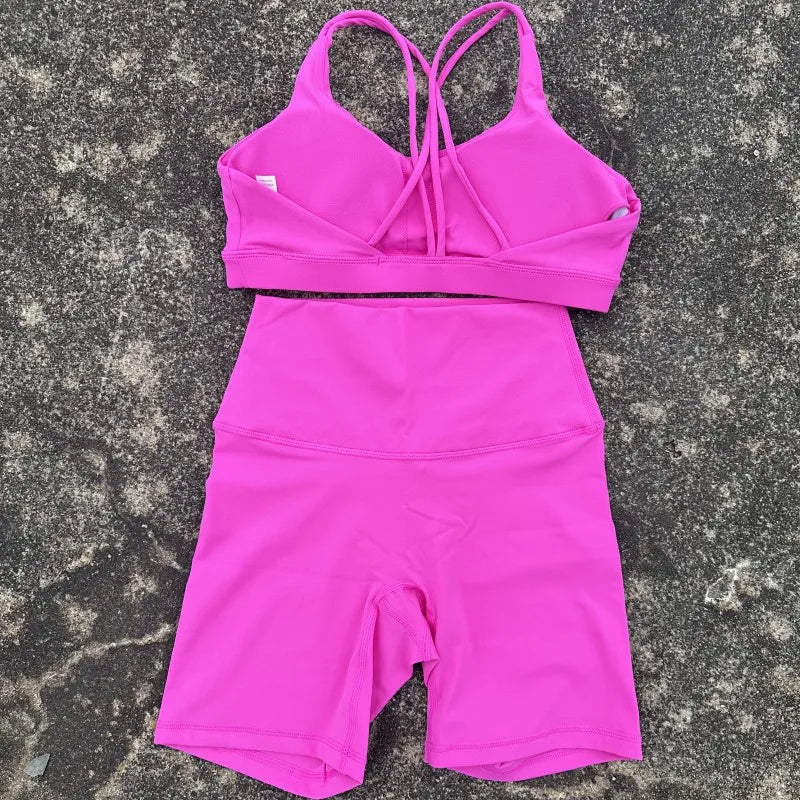 Yoga kleding set met top en legging in sale