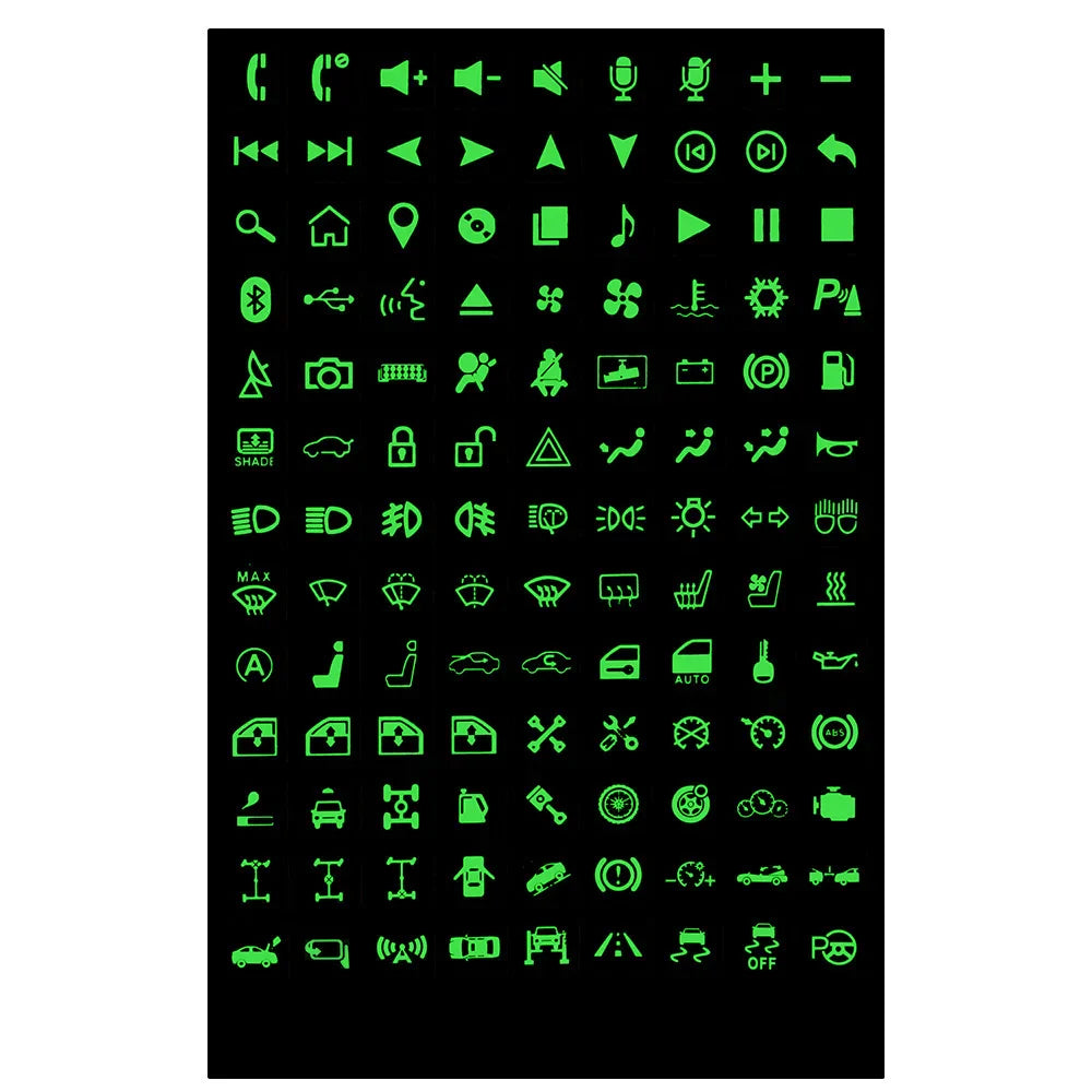 auto stickers - autostickers met gloeiende iconen voor nachtelijke zichtbaarheid