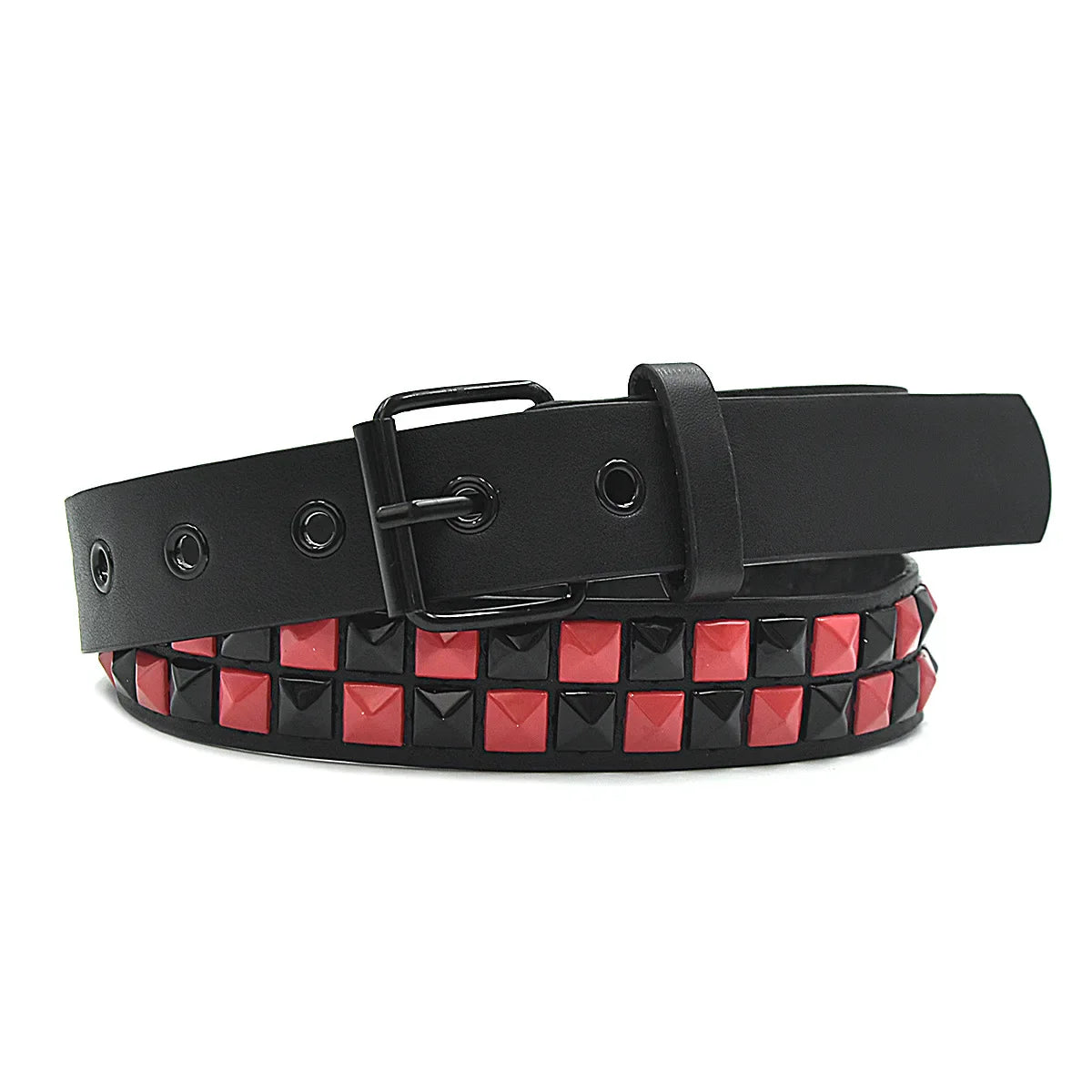 Cognackleurige riem dames met stiksels