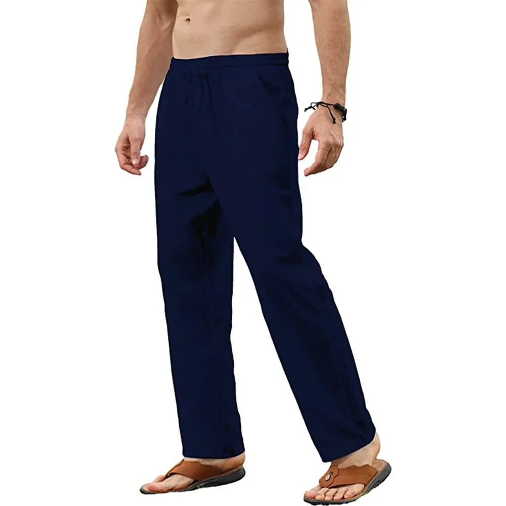 Linnen broek man in cropped fit – Modern en luchtig
