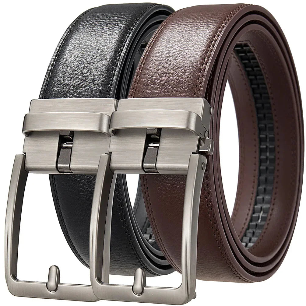 Moderne riem heren met matte metalen gesp